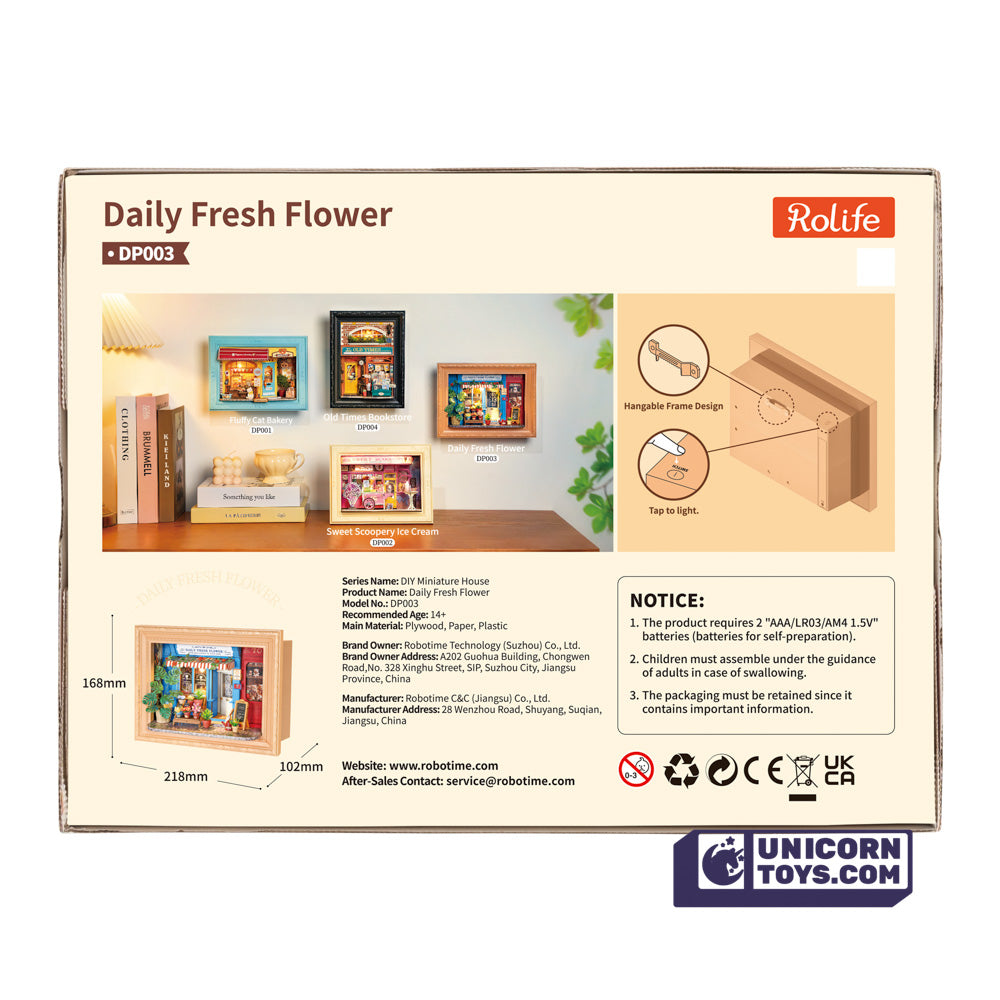 Daily Fresh Flower | Rolife Story Frames Series DP003 DIY Miniature House Kit