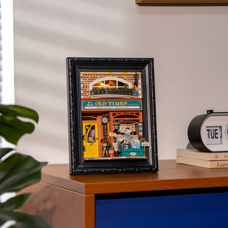 Old Times Bookstore | Rolife Story Frames Series DP004 DIY Miniature House Kit