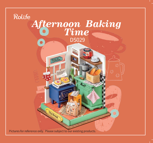 RDS029 -  Afternoon Baking Time | Robotime DIY Tiny Miniature Dollhouse Manual
