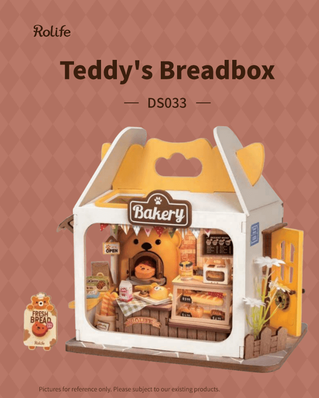 DS033 - Teddy's Breadbox | Robotime DIY Tiny Miniature Dollhouse Manual