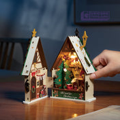 Twinkling Christmas House DIY Miniature House DS036