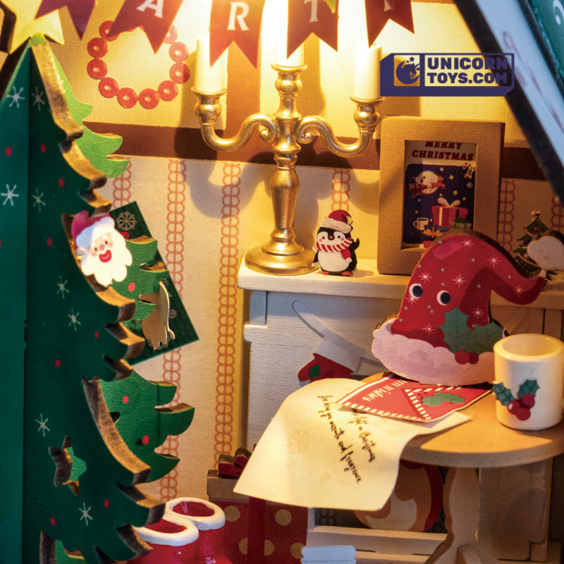Twinkling Christmas House DIY Miniature House DS036