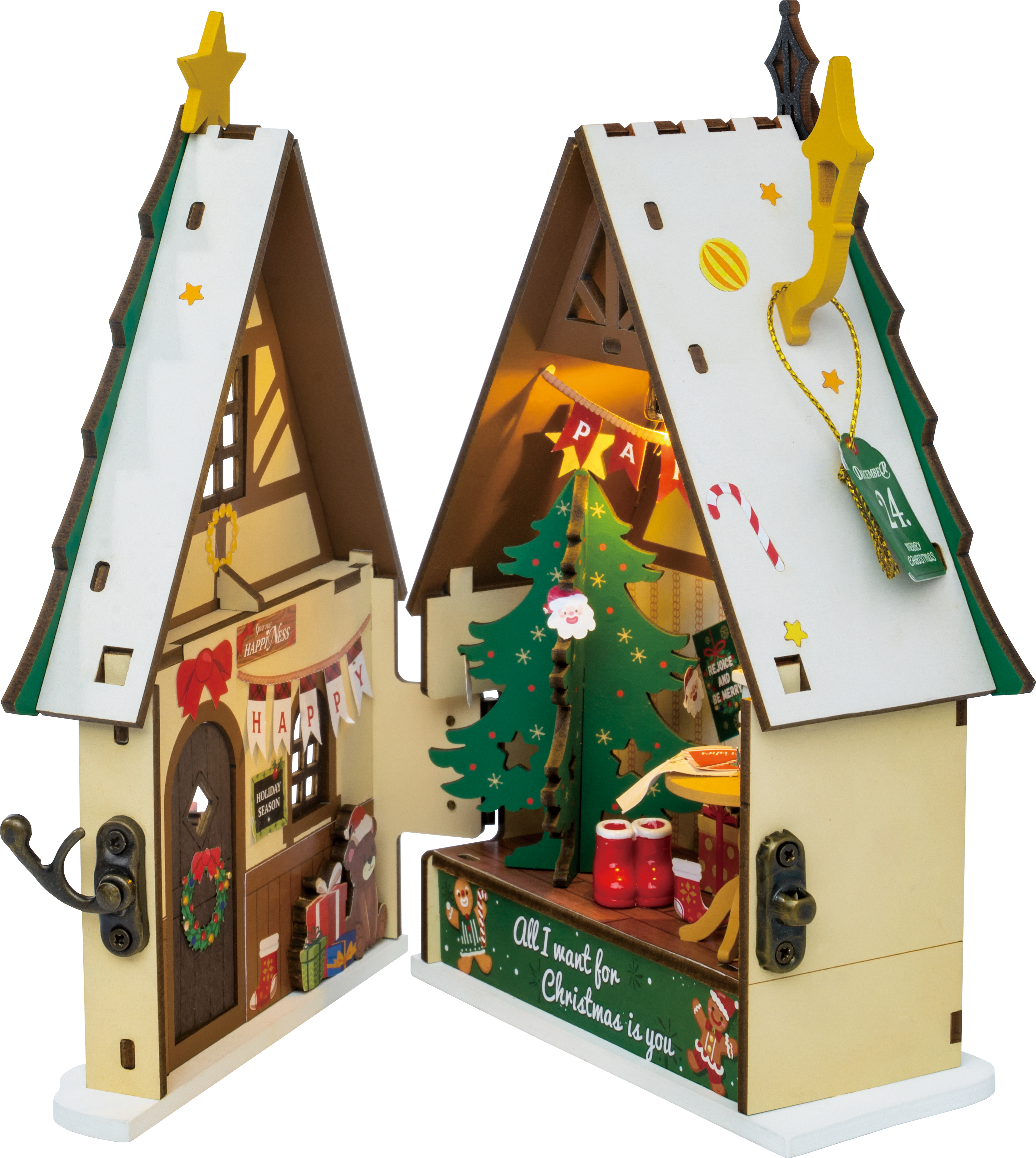 Twinkling Christmas House DIY Miniature House DS036