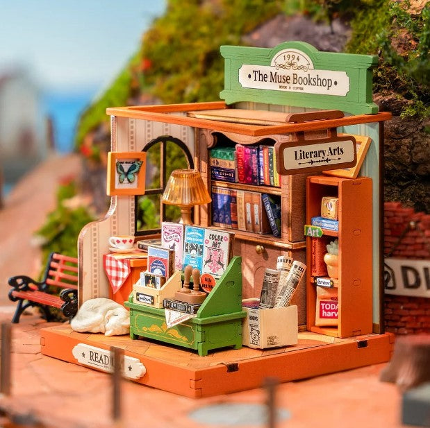 The Muse Bookshop | Robotime Rolife DS040 DIY Dollhouse Miniatures House