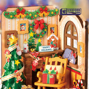 Christmas Fireplace | Robotime Rolife DS041 DIY Dollhouse Miniatures House