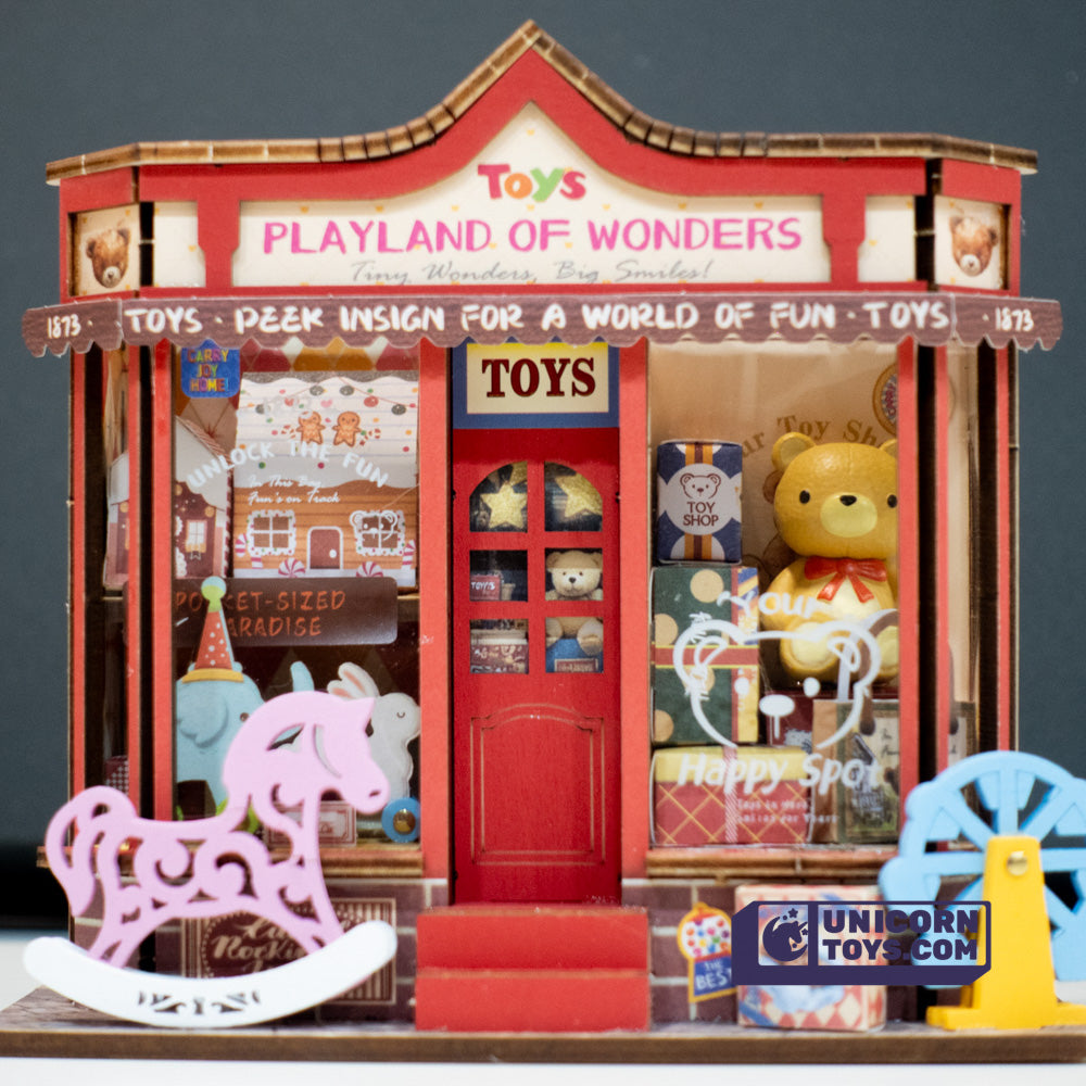 Whimsy Toy Shop Mini Store | Robotime DS044 DIY Dollhouse Miniatures Kit