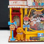 Pawfect Pet Shop Mini Store | Robotime DS045 DIY Dollhouse Miniatures Kit