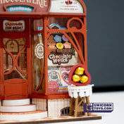 Sweet Chocolate Shop Mini Store | Robotime DS046 DIY Dollhouse Miniatures Kit