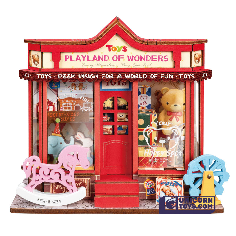 Whimsy Toy Shop Mini Store | Robotime DS044 DIY Dollhouse Miniatures Kit