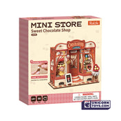 Sweet Chocolate Shop Mini Store | Robotime DS046 DIY Dollhouse Miniatures Kit