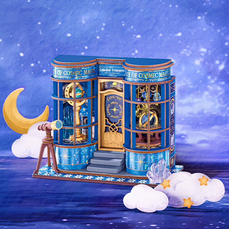 Magic Astronomy Shop Mini Store | Robotime DS048 DIY Dollhouse Miniatures Kit