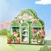 Green Fountain Garden Mini Store | Robotime DS049 DIY Dollhouse Miniatures Kit