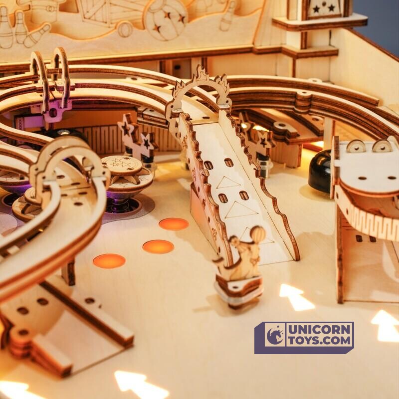 Mechanical Pinball Machine | Robotime ROKR EG01 3D Wooden Puzzle Kit