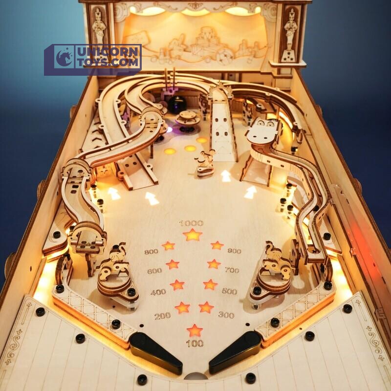 Mechanical Pinball Machine | Robotime ROKR EG01 3D Wooden Puzzle Kit