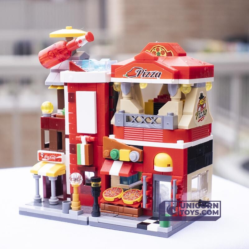 Pizza Shop | LOZ Mini Block Building Bricks Set Mini Street for Ages 10+