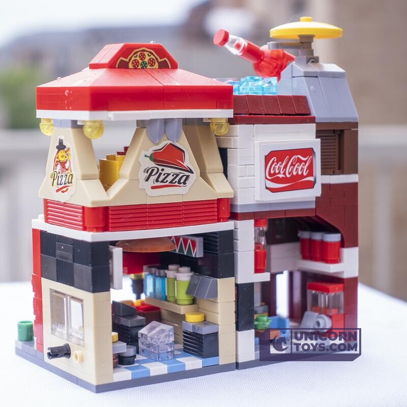 Pizza Shop | LOZ Mini Block Building Bricks Set Mini Street for Ages 10+