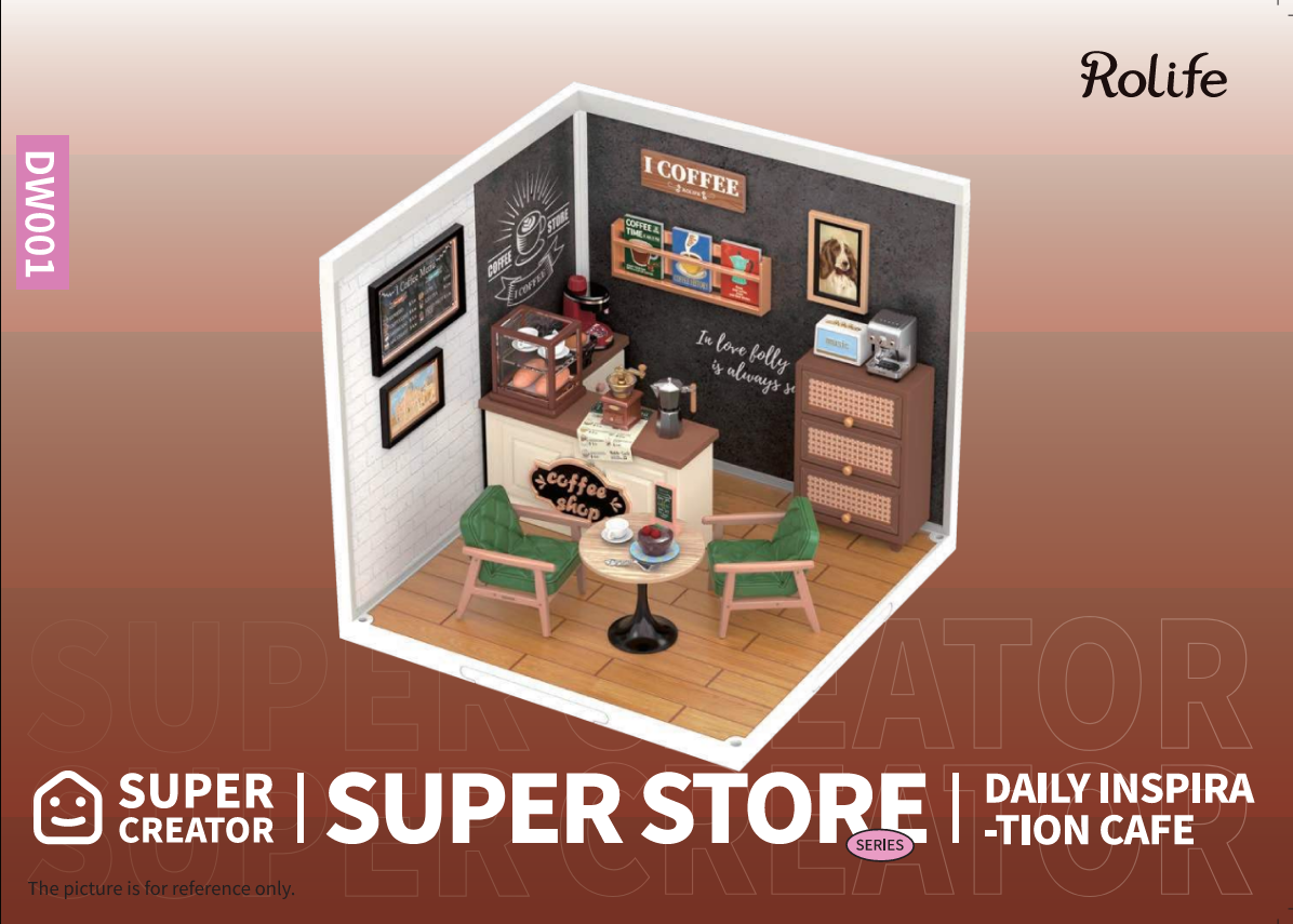 DW001 - Daily Inspiration Cafe | Rolife Super Creator DIY Stackable Dollhouse Manual