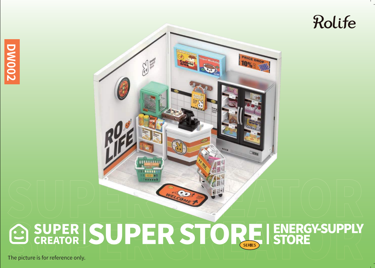 DW002 - Energy Supply Store | Rolife Super Creator DIY Stackable Dollhouse Manual