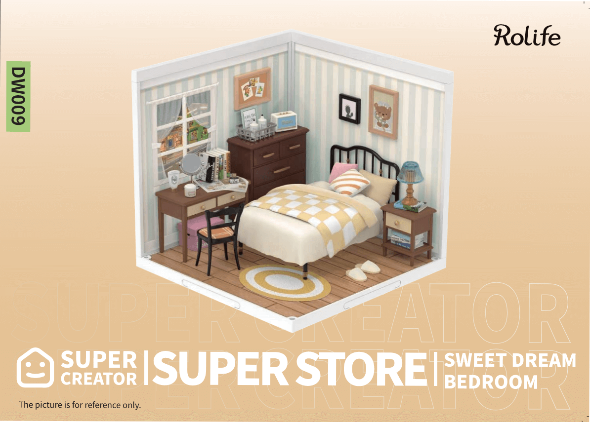 DW009 - Sweet Dream Bedroom | Rolife Super Creator DIY Stackable Dollhouse Manual