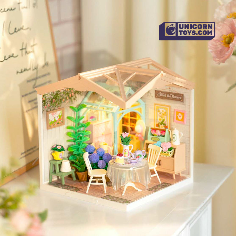 Blooming Tea Garden | Rolife Super Creator DW013 DIY Stackable Dollhouse Miniatures Kit