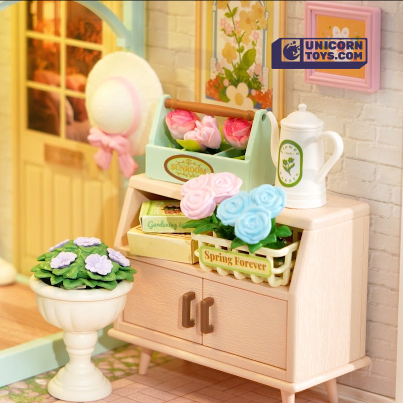 Blooming Tea Garden | Rolife Super Creator DW013 DIY Stackable Dollhouse Miniatures Kit