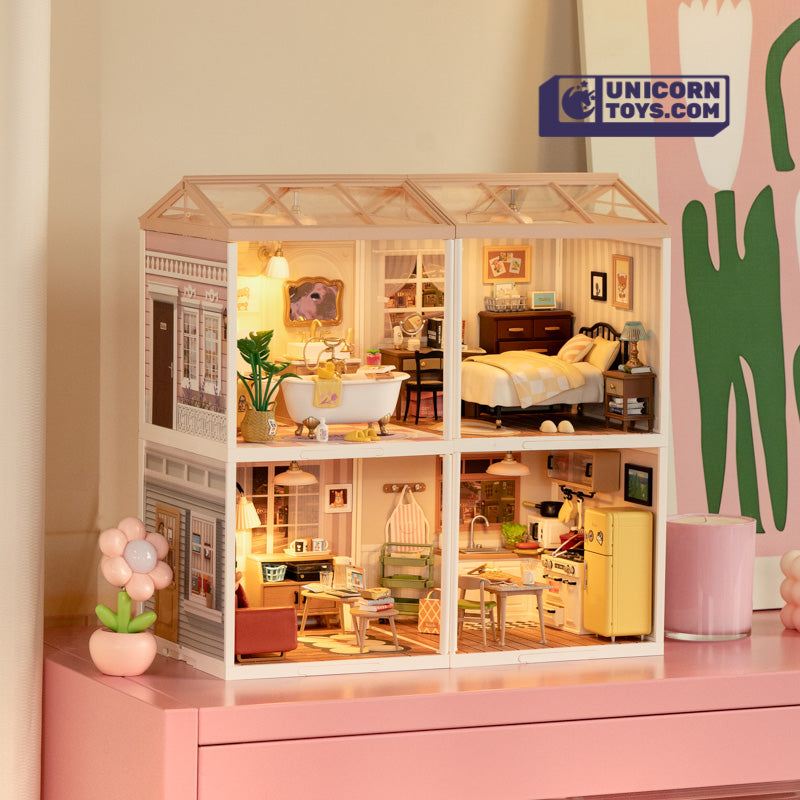 Pop Bubble Bathroom | Rolife Super Creator DW014 DIY Stackable Dollhouse Miniatures Kit