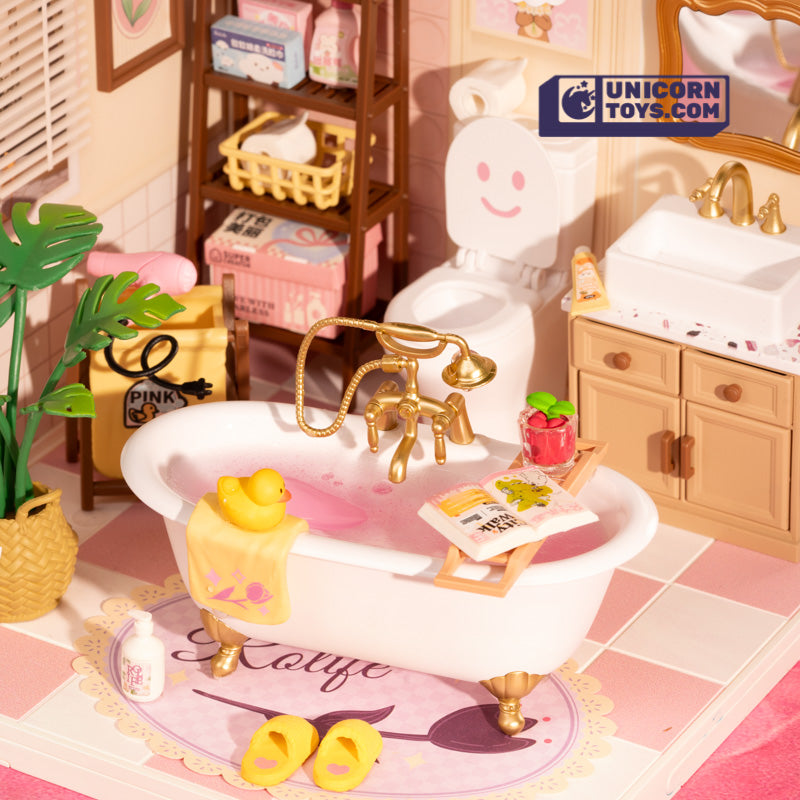 Pop Bubble Bathroom | Rolife Super Creator DW014 DIY Stackable Dollhouse Miniatures Kit