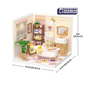 Pop Bubble Bathroom | Rolife Super Creator DW014 DIY Stackable Dollhouse Miniatures Kit