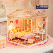 Lovely Pink Bedroom | Rolife Super Creator DW016 DIY Stackable Dollhouse Miniatures Kit