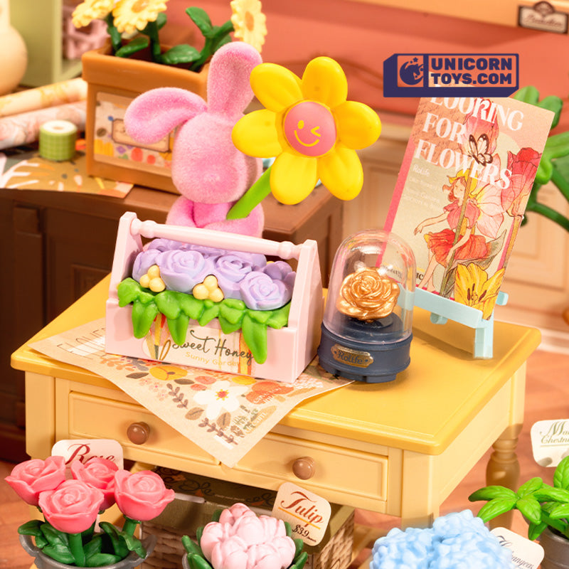 Fresh Flower Shop | Rolife Super Creator DW017 DIY Stackable Dollhouse Miniatures Kit