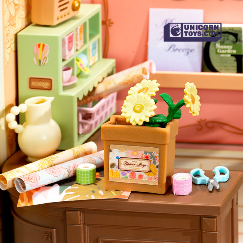 Fresh Flower Shop | Rolife Super Creator DW017 DIY Stackable Dollhouse Miniatures Kit