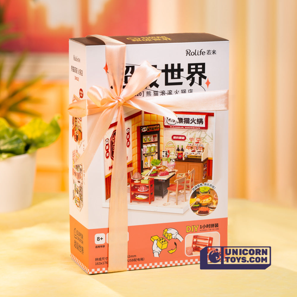 Panda Hot Pot | Rolife Super Creator DW020 DIY Stackable Dollhouse Miniatures Kit