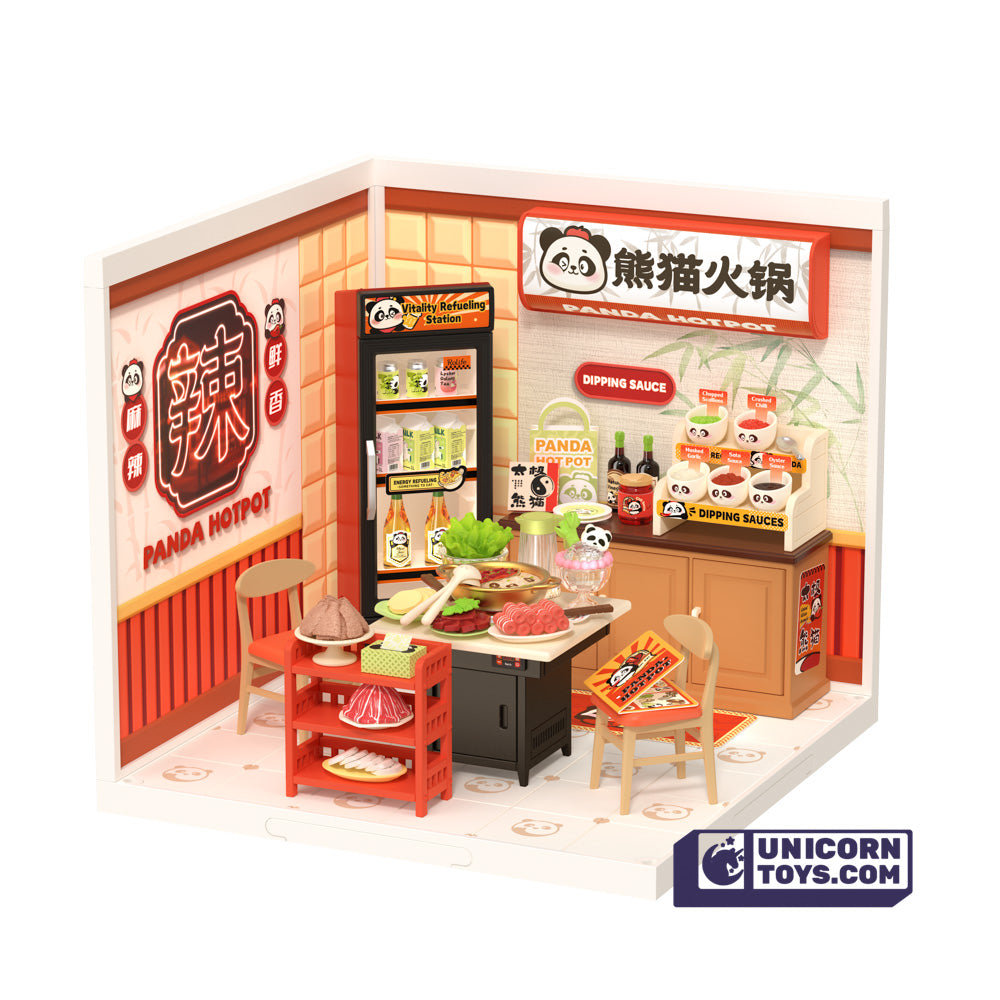 Panda Hot Pot | Rolife Super Creator DW020 DIY Stackable Dollhouse Miniatures Kit