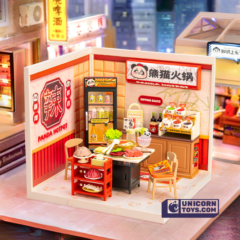 Panda Hot Pot | Rolife Super Creator DW020 DIY Stackable Dollhouse Miniatures Kit