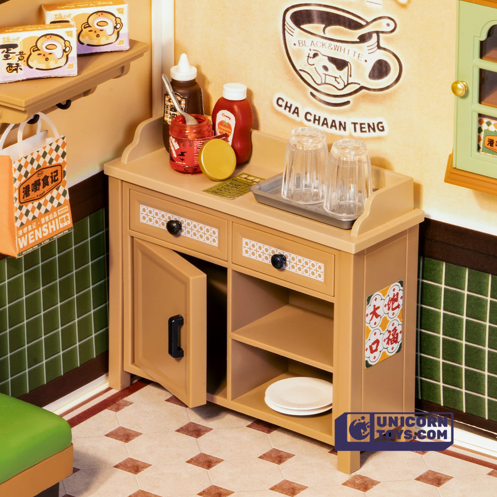 Hong Kong Bites Cafe | Rolife Super Creator DW021 DIY Stackable Dollhouse Miniatures Kit