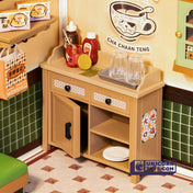 Hong Kong Bites Cafe | Rolife Super Creator DW021 DIY Stackable Dollhouse Miniatures Kit