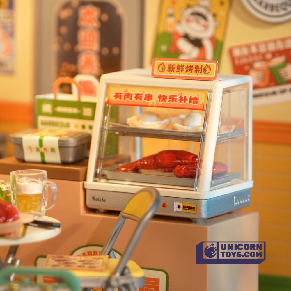 Night Out Food Stall | Rolife Super Creator DW022 DIY Stackable Dollhouse Miniatures Kit