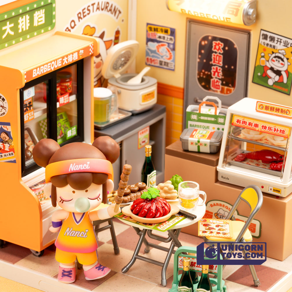 Night Out Food Stall | Rolife Super Creator DW022 DIY Stackable Dollhouse Miniatures Kit