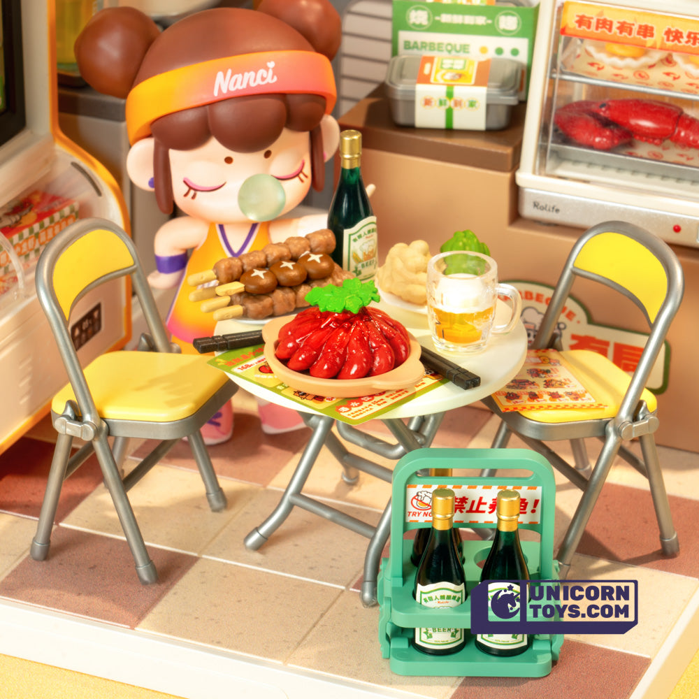 Night Out Food Stall | Rolife Super Creator DW022 DIY Stackable Dollhouse Miniatures Kit