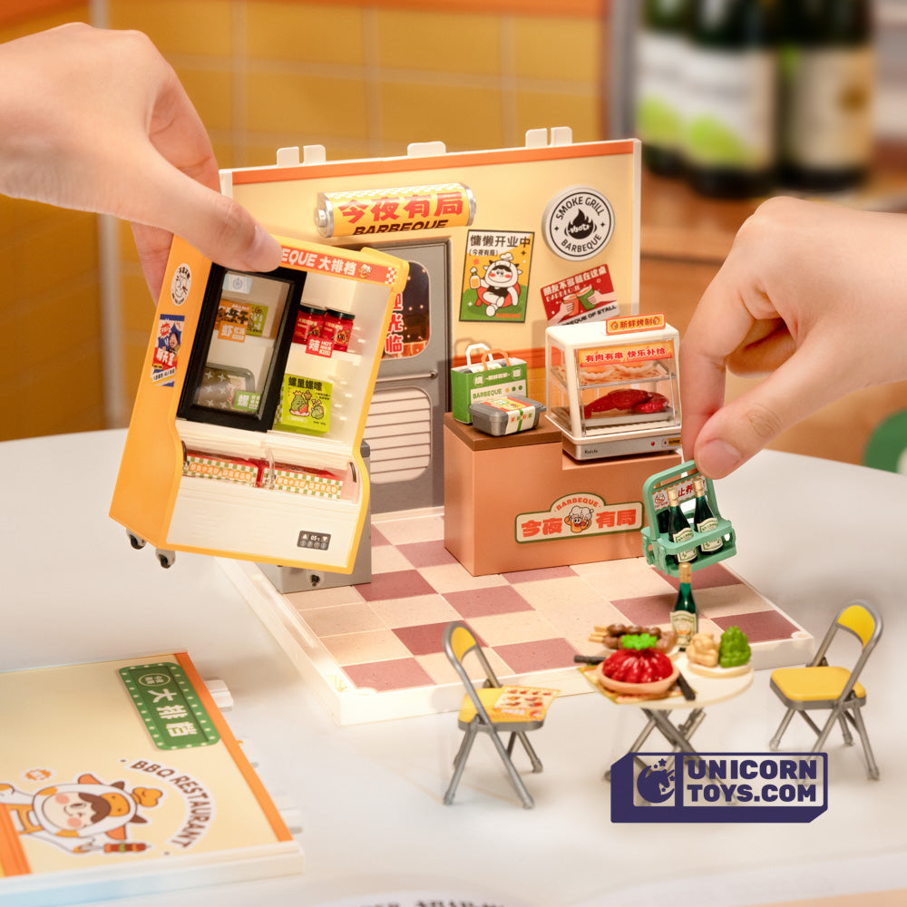 Night Out Food Stall | Rolife Super Creator DW022 DIY Stackable Dollhouse Miniatures Kit