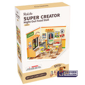 Night Out Food Stall | Rolife Super Creator DW022 DIY Stackable Dollhouse Miniatures Kit