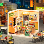 Night Out Food Stall | Rolife Super Creator DW022 DIY Stackable Dollhouse Miniatures Kit