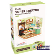 Farmhouse Kitchen | Rolife Super Creator DW024 DIY Stackable Dollhouse Miniatures Kit