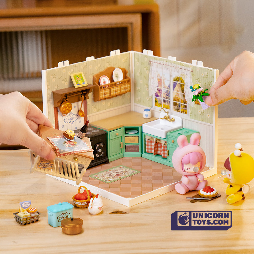 Farmhouse Kitchen | Rolife Super Creator DW024 DIY Stackable Dollhouse Miniatures Kit