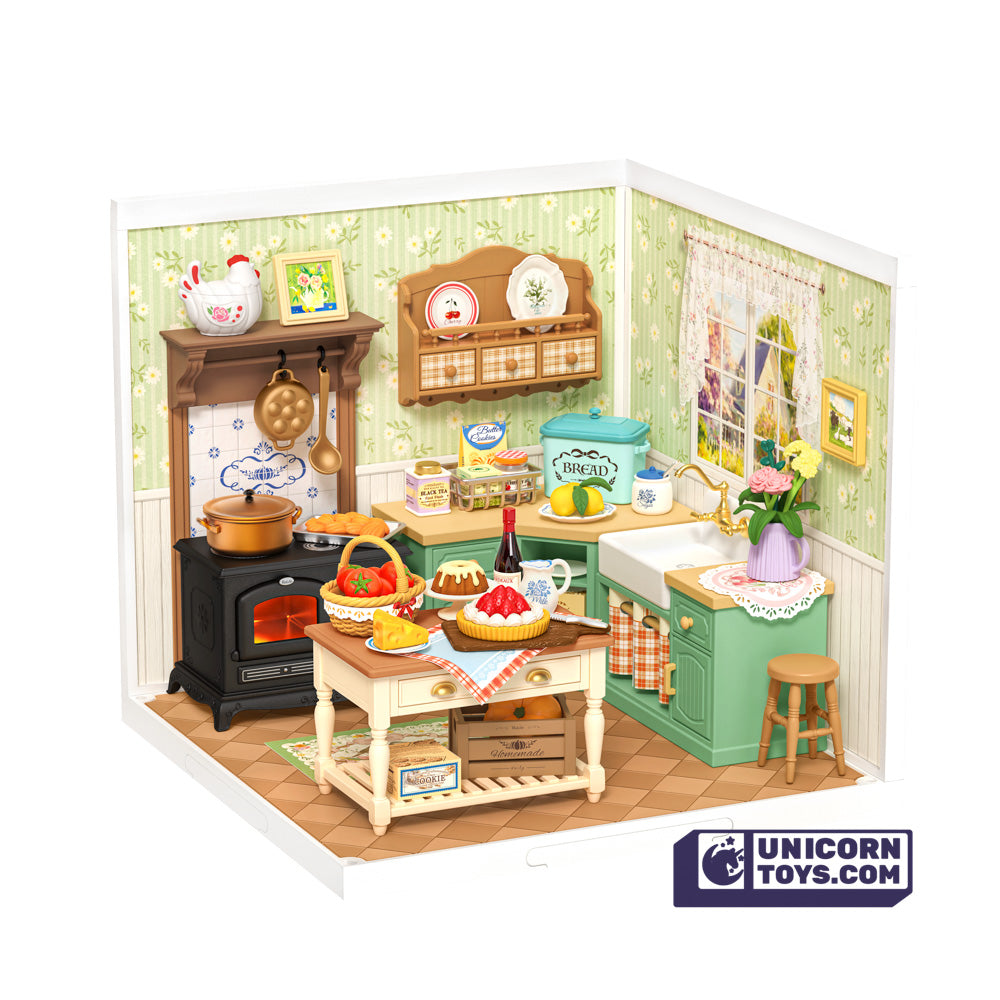 Farmhouse Kitchen | Rolife Super Creator DW024 DIY Stackable Dollhouse Miniatures Kit