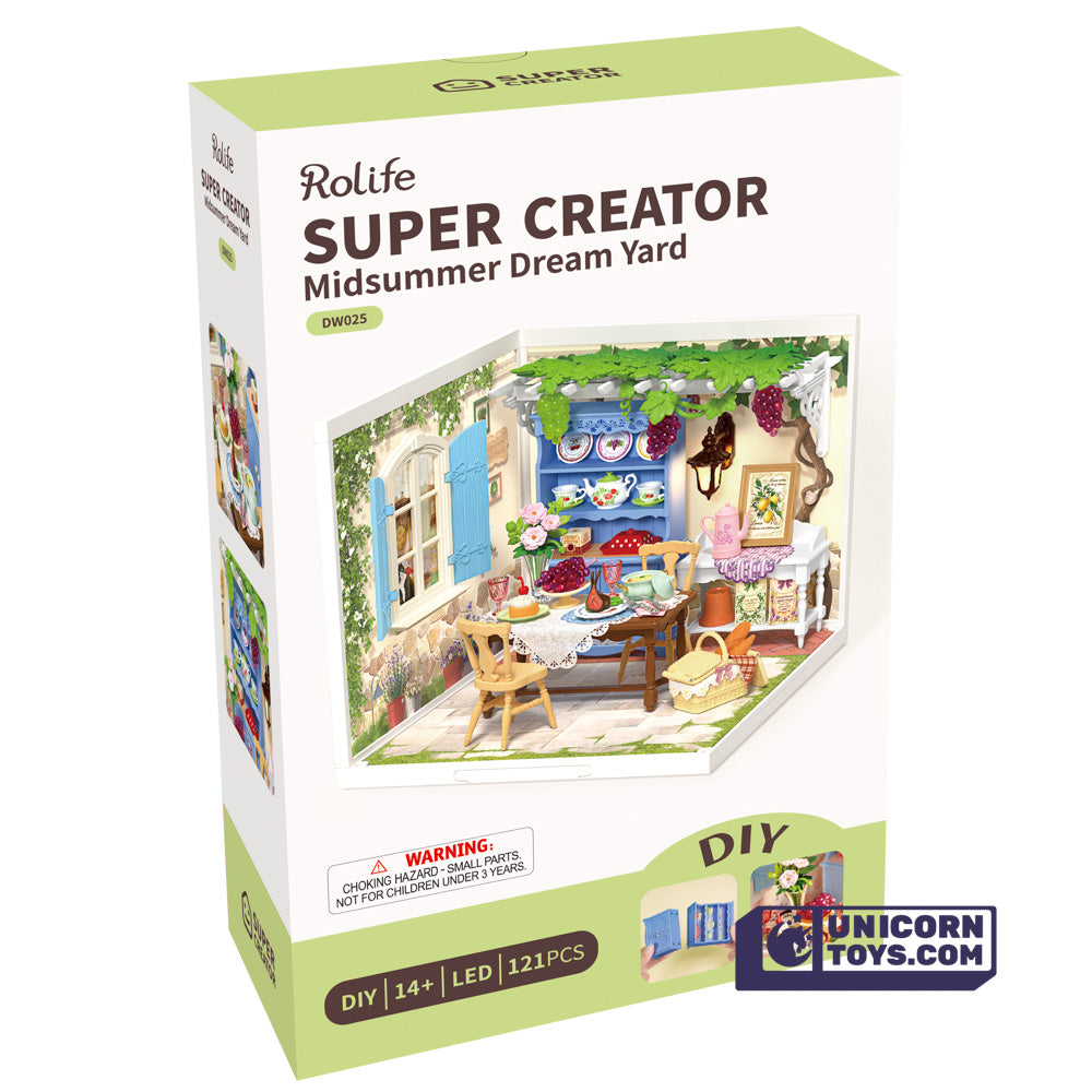 Midsummer Dream Yard | Rolife Super Creator DW025 DIY Stackable Dollhouse Miniatures Kit