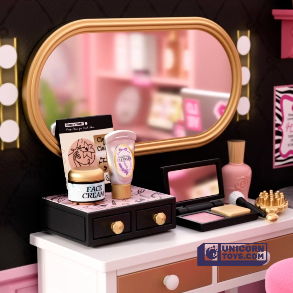 Pink Beauty Secret | Rolife Super Creator DW026 DIY Stackable Dollhouse Miniatures Kit