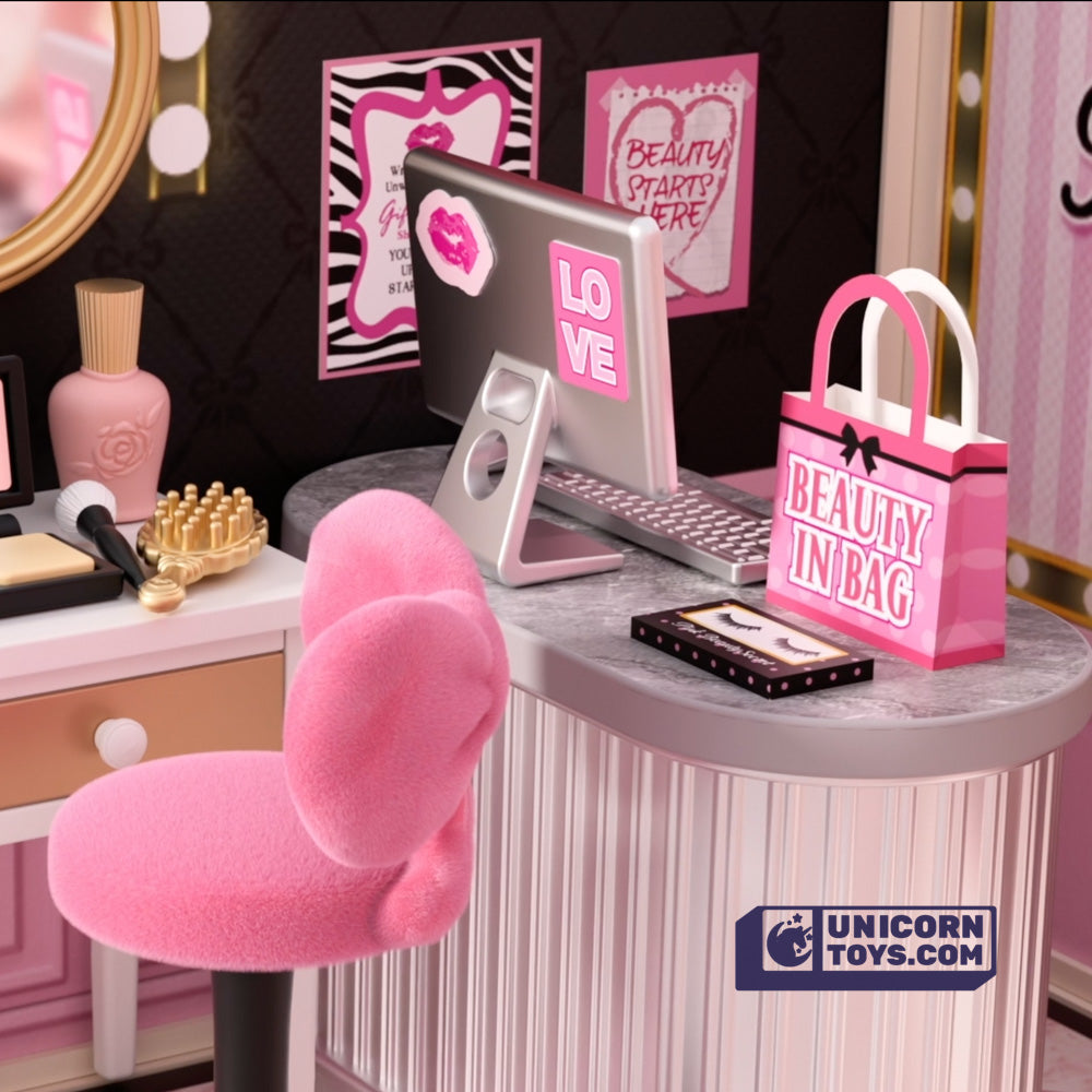 Pink Beauty Secret | Rolife Super Creator DW026 DIY Stackable Dollhouse Miniatures Kit