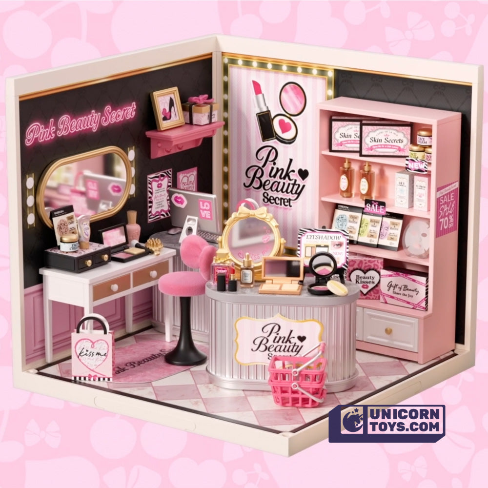 Pink Beauty Secret | Rolife Super Creator DW026 DIY Stackable Dollhouse Miniatures Kit