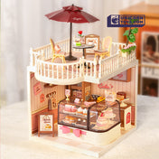Chic Café Terrace | Rolife Super Creator DWP09 DIY Stackable Dollhouse Miniatures Kit